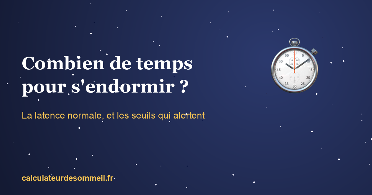 Combien de temps met-on normalement à s'endormir, et à partir de quand s'inquiéter ? : illustration